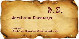 Wertheim Dorottya névjegykártya
