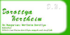 dorottya wertheim business card